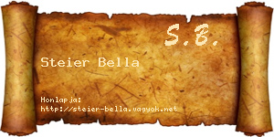 Steier Bella névjegykártya